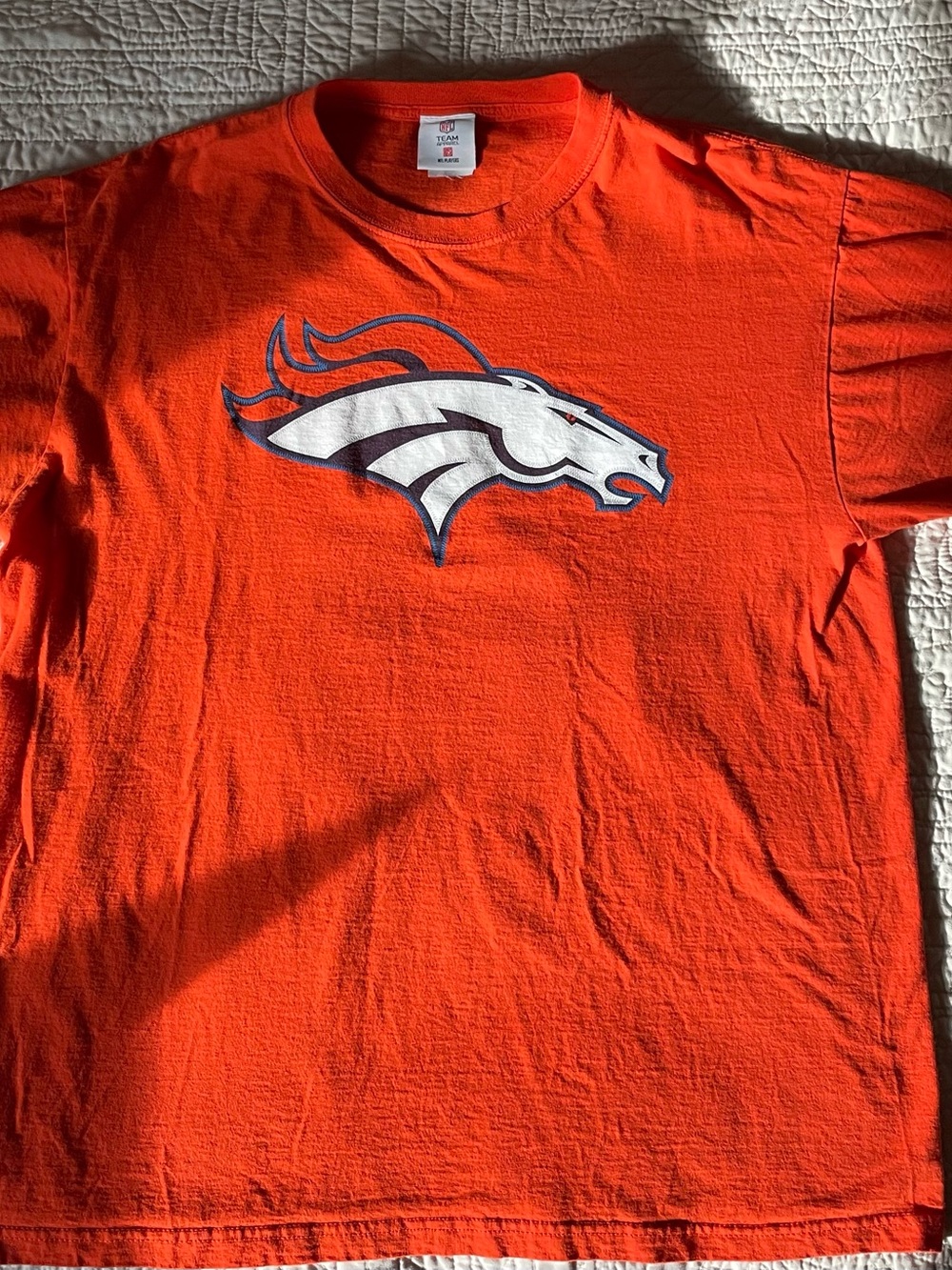 NFL Orange Denver Broncos Logo Short Sleeve T-Shirt